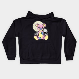 Pastel Goth Voodoo Doll Teddy Bear Kawaii Kids Hoodie